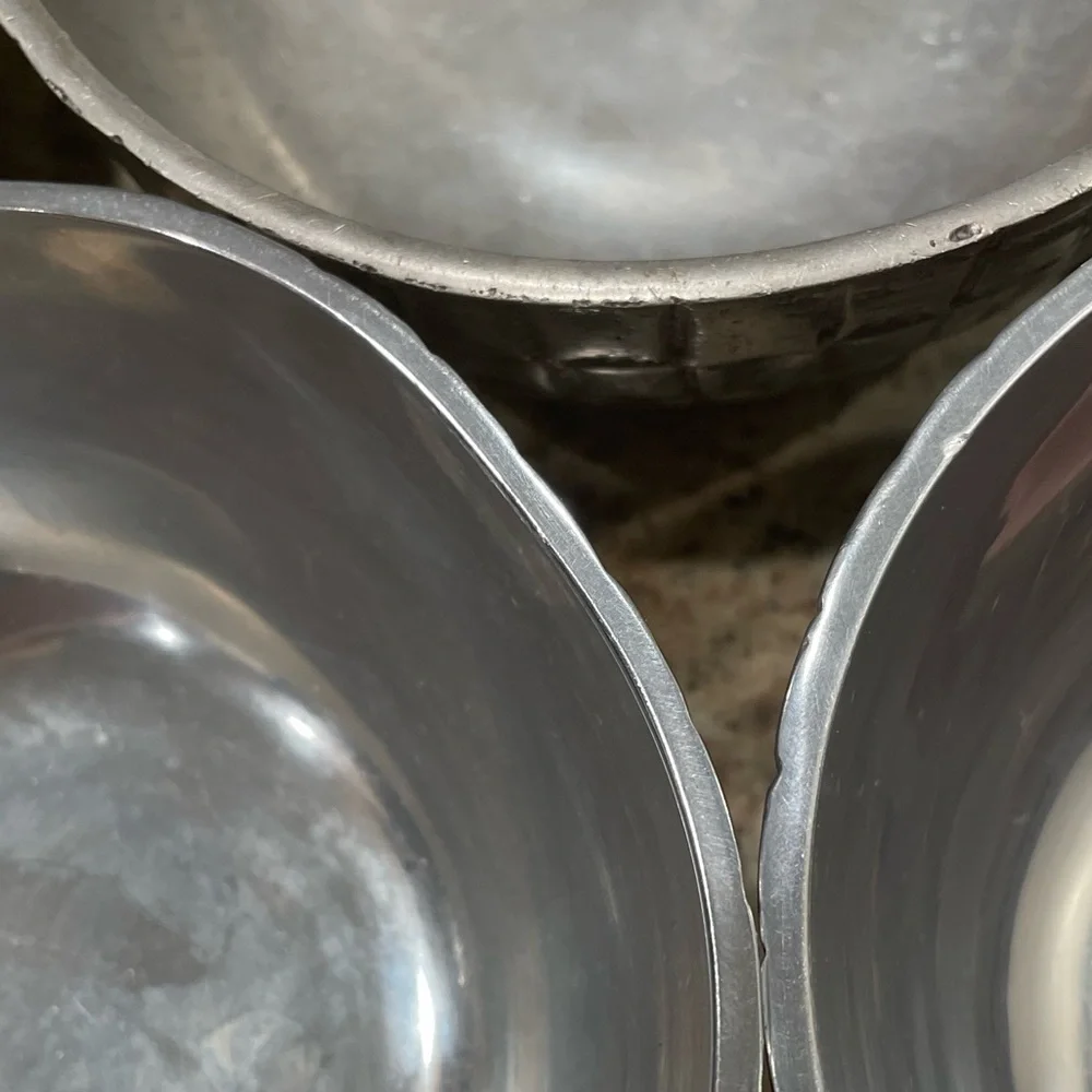 Set of 5 Towle Silversmith Candy/Nut Bowls Hammered Silver-plated Basket Weave